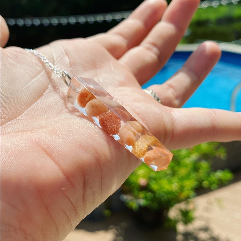 “Cape May” stone pendant necklace